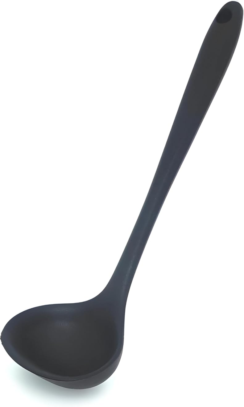 Kitchen Ladle - Vibrant Silicone Serving Spoon, 20cm Long, Perfect for Cooking and Serving, Durable and Heat-Resistant, Multi-Colored Design (piece-1)